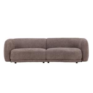 Canapé en polaire marron 3 personnes KHALIS marron 268x91x8…