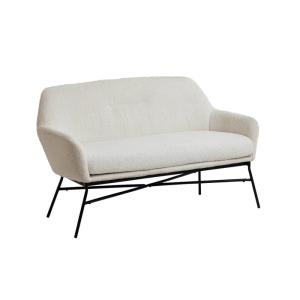 Canapé en polyester blanc 127 cm