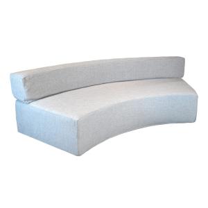 Canapé extérieur banquette demi-lune - Lin gris