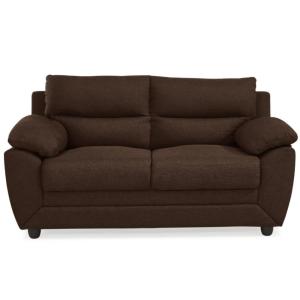 Canapé fixe  2 places marron chocolat