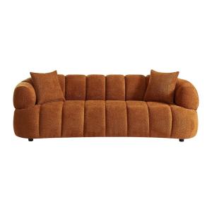 Canapé fixe  3 places terracotta