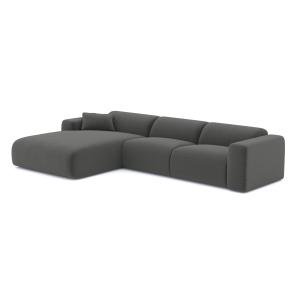 Canapé grand angle gauche tissu bouclette gris graphite 280…