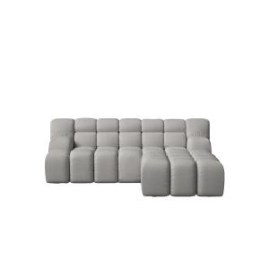 Canapé gris avec chaise longue à droite 224 x 192 cm