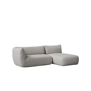 Canapé gris avec chaise longue à droite 250 x 148 cm