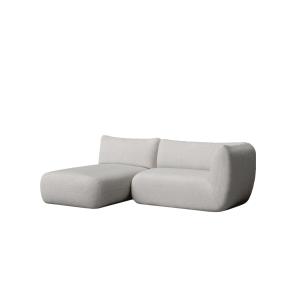 Canapé gris avec chaise longue à gauche 230 x 148 cm