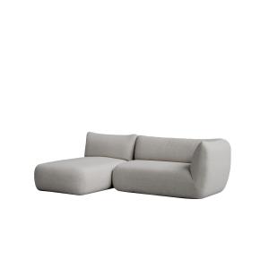 Canapé gris avec chaise longue à gauche 250 x 148 cm