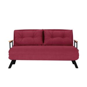 Canapé lit 2 places convertible L133 cm - Bordeaux