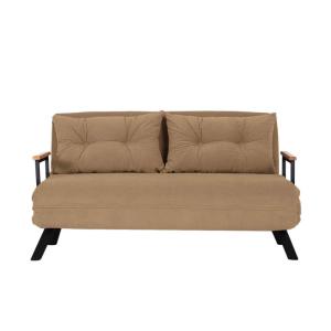 Canapé lit 2 places convertible L133 cm - Taupe