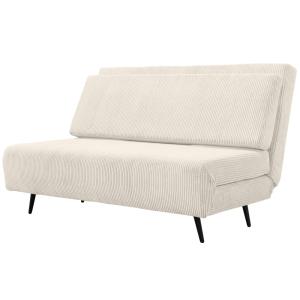 Canapé-lit 2 places en tissu crème