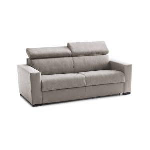 Canapé lit 3 places en similcuir gris tourterelle 220x95h85…