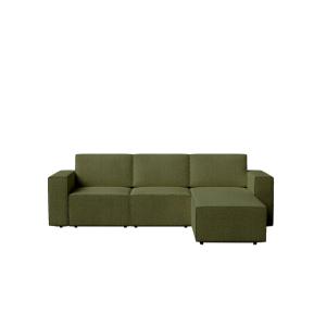 Canapé-lit bouclé vert avec chaise longue à droite 258 x 20…