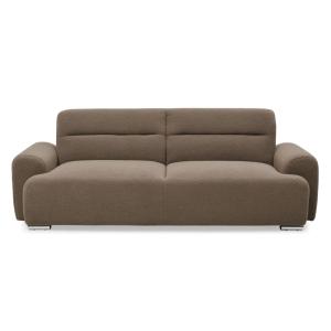 Canapé-lit clic-clac 3 places confort tissu bouclette taupe