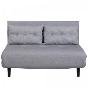 Canapé-lit clic-clac en tissu gris