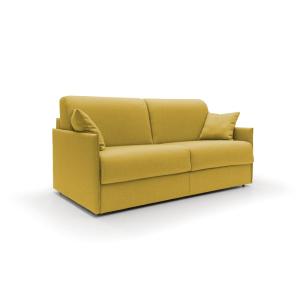 Canapé lit convertible en tissu imperméable 149 cm jaune
