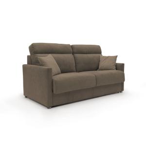 Canapé lit convertible en tissu imperméable 156 cm brun