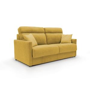 Canapé lit convertible en tissu imperméable 156 cm jaune