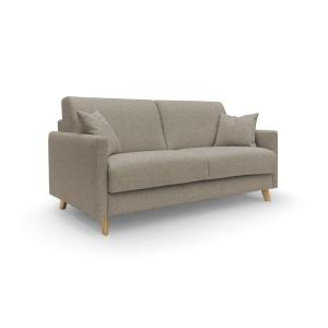 Canapé lit convertible en tissu imperméable 180 cm brun