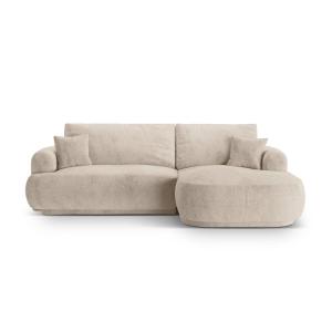 Canapé-lit d'angle droit et box 5 places tissu structuré co…