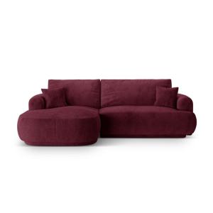 Canapé-lit d'angle modulable coffre 5 places tissu structur…