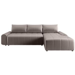 Canapé-lit d'angle taupe à droite