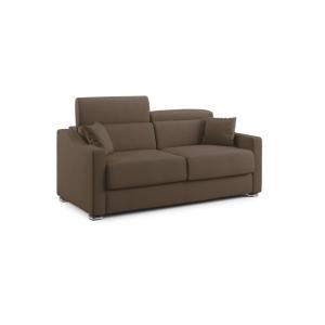 Canapé lit en tissu détachable 191 cm brun