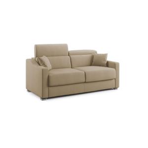 Canapé lit en tissu détachable 211 cm beige