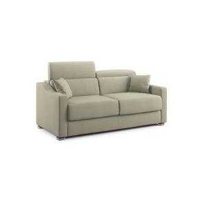 Canapé lit en tissu détachable 211 cm crème