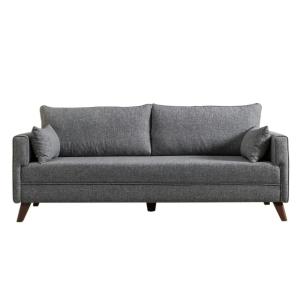 Canapé-lit gris chiné - dos droit