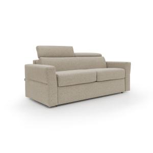 Canapé lit matelas H18 180 cm beige