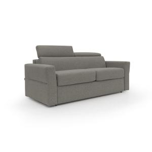 Canapé lit matelas H18 180 cm taupe