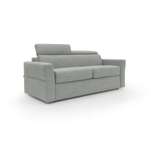 Canapé lit matelas H18 200 cm gris clair
