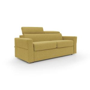 Canapé lit matelas H18 220 cm jaune