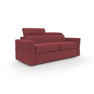 Canapé lit matelas H18 220 cm rouge