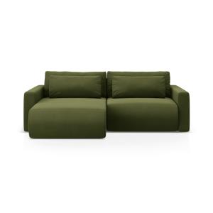 Canapé-lit réversible 3 places avec coffre en velours vert…
