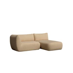 Canapé marron clair avec chaise longue à droite 230 x 148 c…