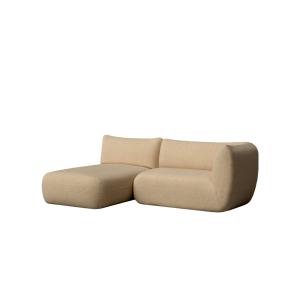 Canapé marron clair avec chaise longue à gauche 230 x 148 c…