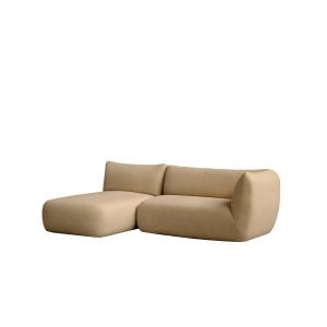 Canapé marron clair avec chaise longue à gauche 250 x 148 c…