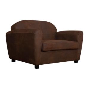 Canapé microfibre aspect cuir vieilli 2 places