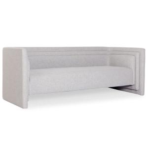 Canapé moderne 3 places style cubique fredonia tissu gris