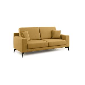 Canapé moderne en microfibre 146 cm jaune