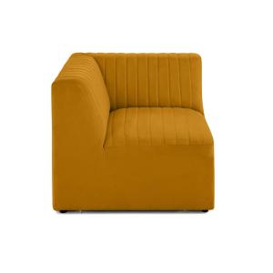 Canapé modulable 1 places angle réversible en velours jaune…