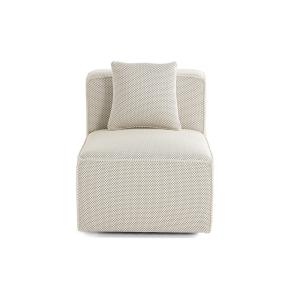 Canapé modulable 1 places  en tissu mailles 3d beige