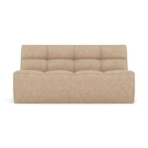 Canapé modulable 2 places  en simili beige