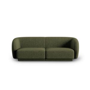 Canapé modulable 2 places en tissu chenille vert chiné
