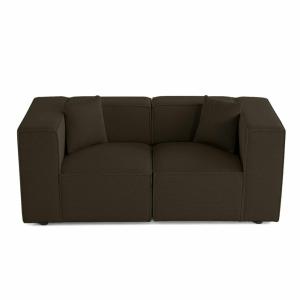 Canapé modulable 2 places  en tissu mailles 3d vert