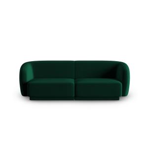 Canapé modulable 2 places en velours vert bouteille