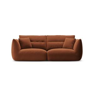 Canapé modulable 3 places en chenille brique