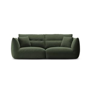 Canapé modulable 3 places en chenille vert mousse