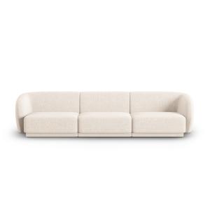 Canapé modulable 3 places en tissu chenille beige clair