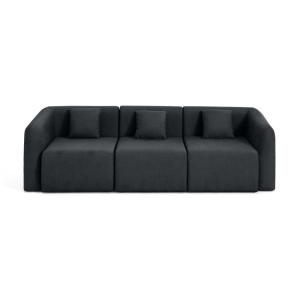 Canapé modulable 3 places  en tissu gris